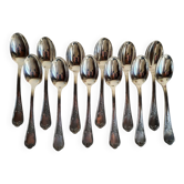 12 Small Silver-Plated Metal Spoons Guildar Silversmith
