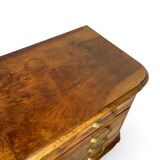 Italian art deco burl walnut chest of drawers, 1930s/1940s