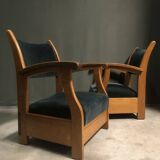Pair of 1930's Dutch lounge chairs