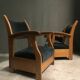 Paire de chaises longues hollandaises des années 1930
