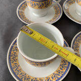 Coffee service 4 cups and saucers + sugar bowl