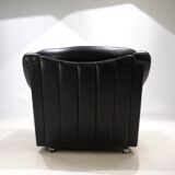 French Art Deco leather armchair, 1960