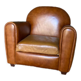 Leather club armchair