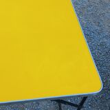 Set of 3 vintage lafuma sun loungers canvas and tubes + table