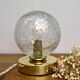 Vintage globe-laying lamp in cracked glass effect
