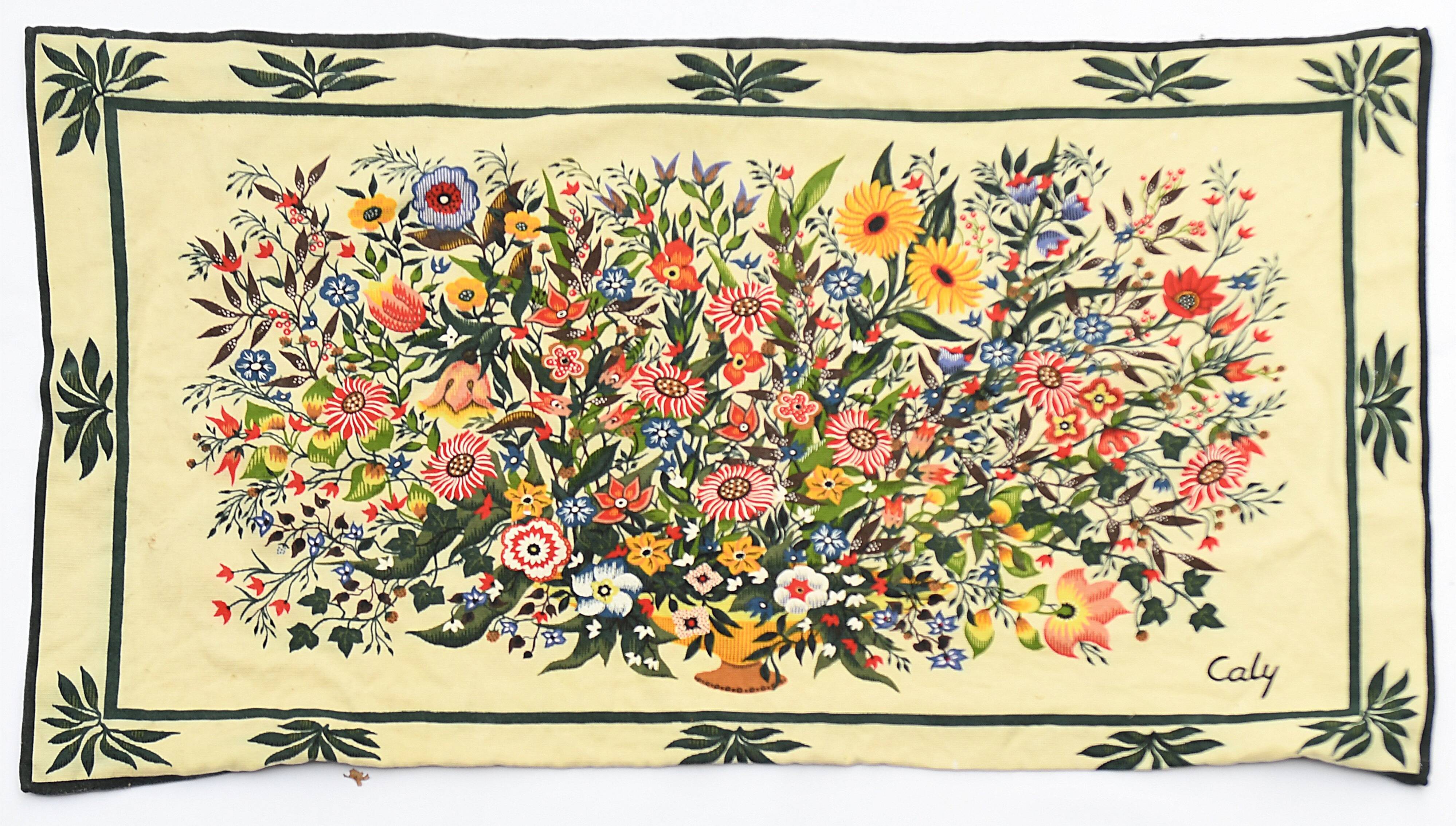 Tapestry " Le chant du Printemps " after cardboard by Odette Caly