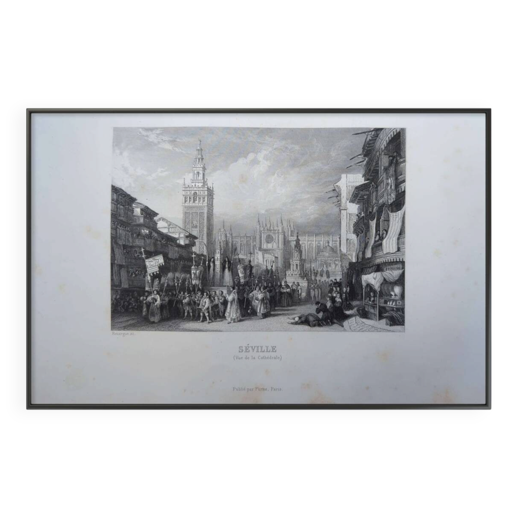 Seville, Spain, printed illustration from 1841.