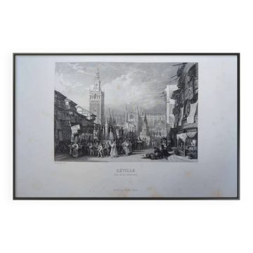 Seville, Spain, printed illustration from 1841.