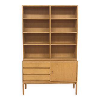 Scandinavian oak bookcase "MTP", Marian Grabinski, Möbel-Ikea, Sweden, 1960