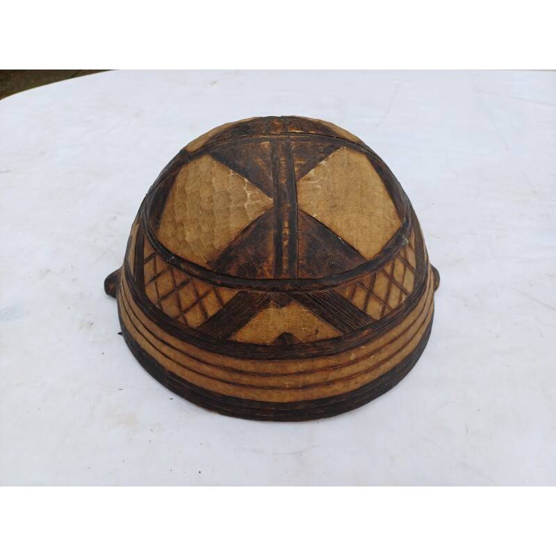 African bowl made of tortoise wood