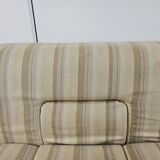 Mid Century Italian Armchairs in Wood and Fabric