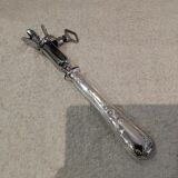 Leg of lamb handle, silver-plated metal handle, Christofle Marly silversmith, 21.6cm
