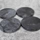 Gabriella – Black Round Natural Marble Coasters - set of 4