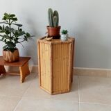 Vintage bamboo side table