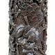 Important high Asian column / saddle in carved wood, circa 1880, Indochina