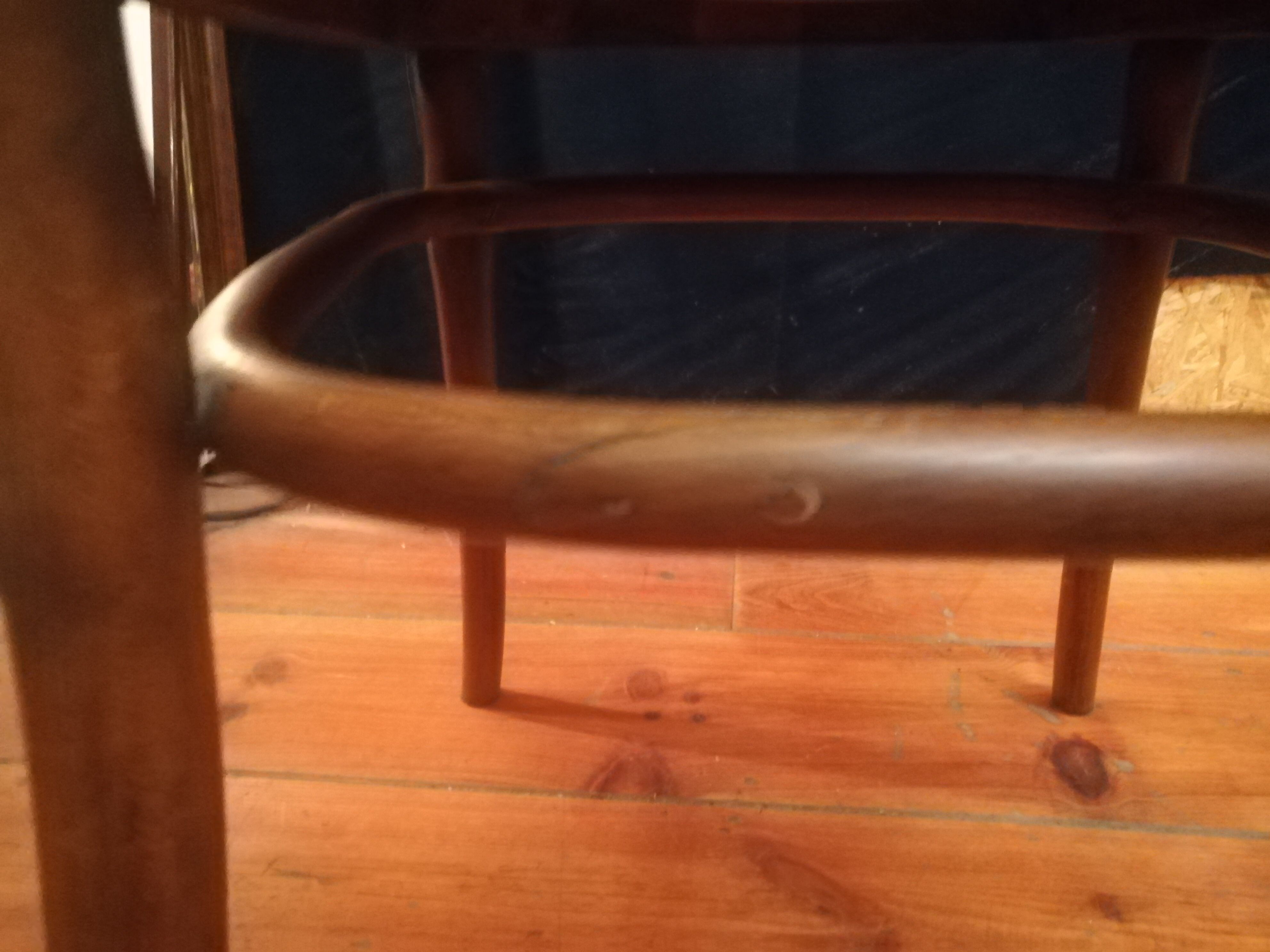 Thonet armchair in curved wood and stylized patterns