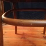 Thonet armchair in curved wood and stylized patterns