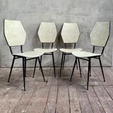 Ensemble de 4 chaises 1950