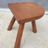 Solid wood tripod milking stool