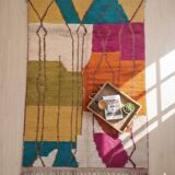 Handmade multicolored Moroccan rug 250cm x 150cm