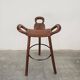 Brutalist bar stool "Marbella" in solid oak