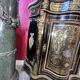 Low Boulle marquetry buffet, curved support furniture, Napoléon III period.