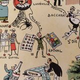 Old illustrated map of Lorraine - JP Pinchon