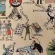 Old illustrated map of Lorraine - JP Pinchon
