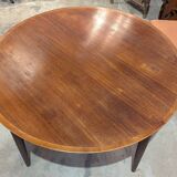 Round teak table from the 60s