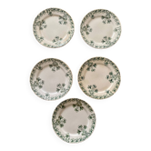 Assiettes plates BFK Boch Frères Keramis modèle Capucines