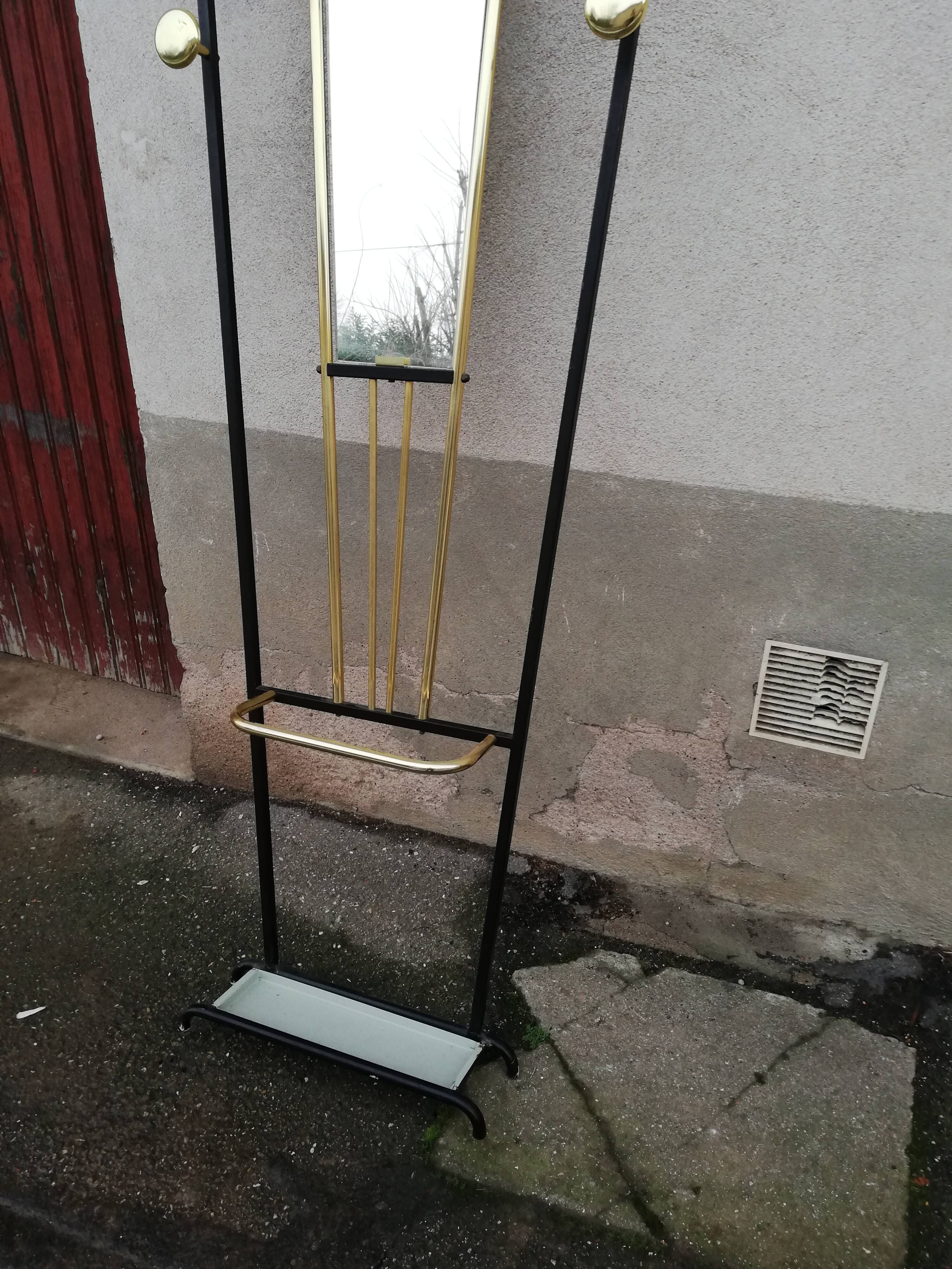 Black and gold vintage wall coat holder