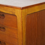 Vintage German design desk by Hartmut Lohmeyer for Wilkhahn with 6 drawers