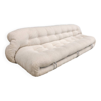 Cassina Soriana 4-seater sofa in Velvet beige