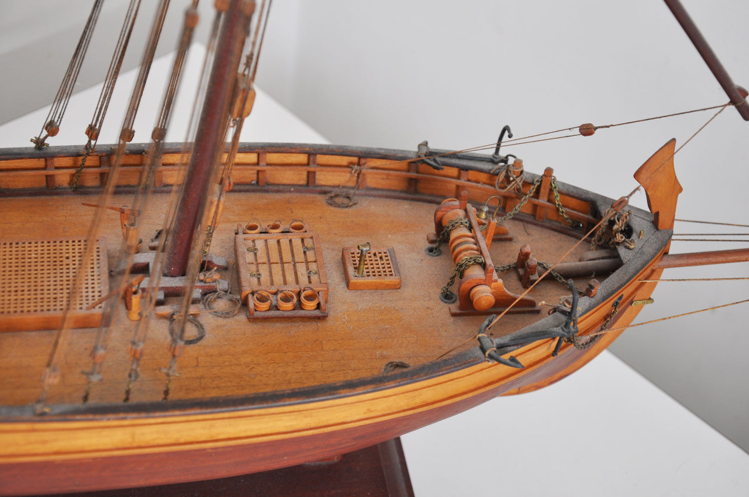 Wooden boat model