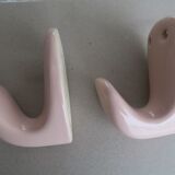 pair of hooks pink pastel 1960