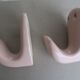 pair of hooks pink pastel 1960