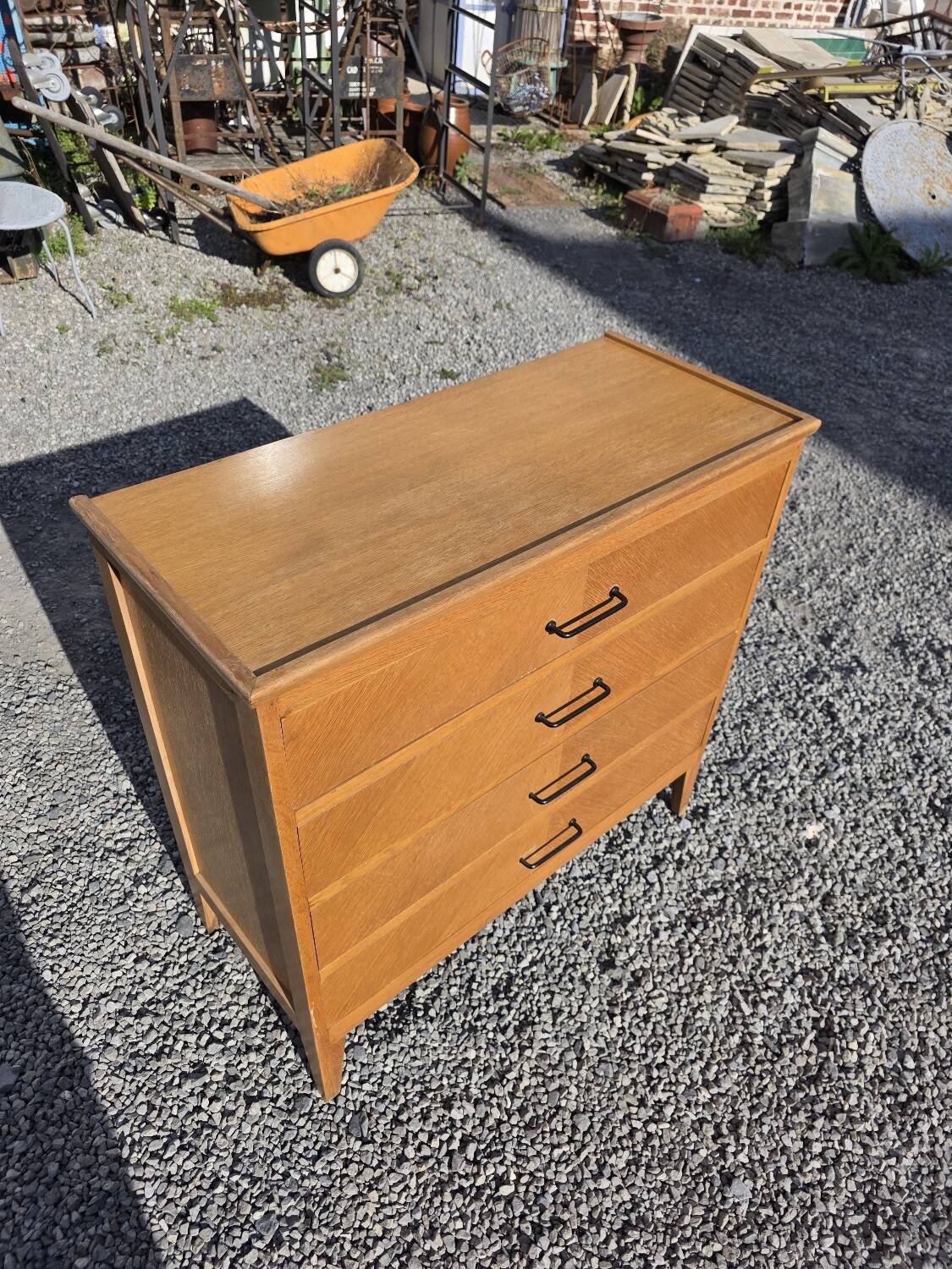 Vintage oak chest of drawers from the 60s