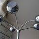 Lampadaire 5 boules orientables métal chromé vintage