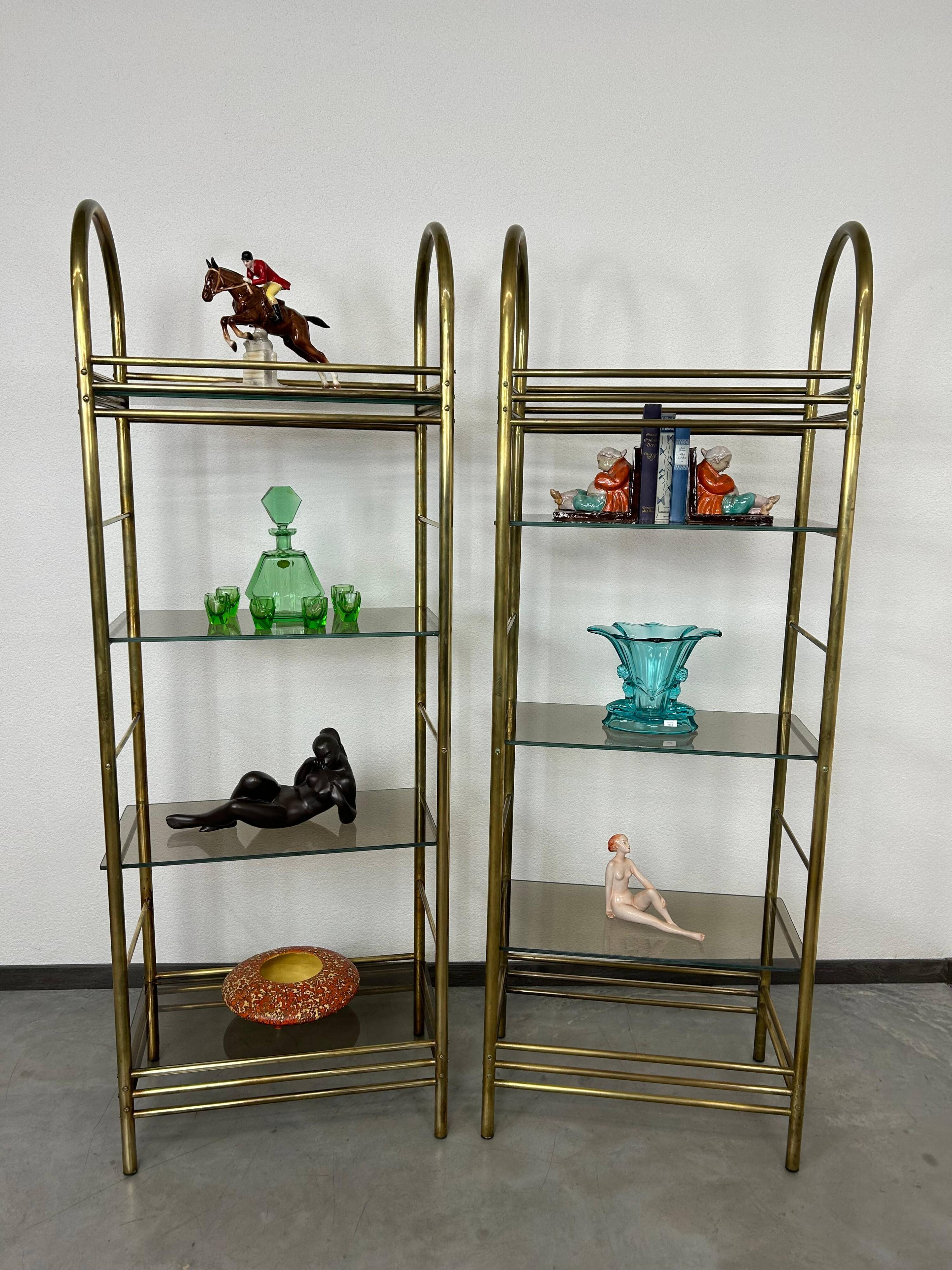 Mid-century design brass shelf