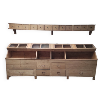 Meuble d'épicerie ancien | Meuble de rangement vintage | Caractère et fonctionnalité
