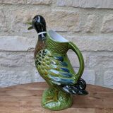 Antique zoomorphic duck-shaped carafe pitcher