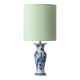 Royal Delft Blue, White, and Green Chinoiserie Bird Table Lamp, 1979