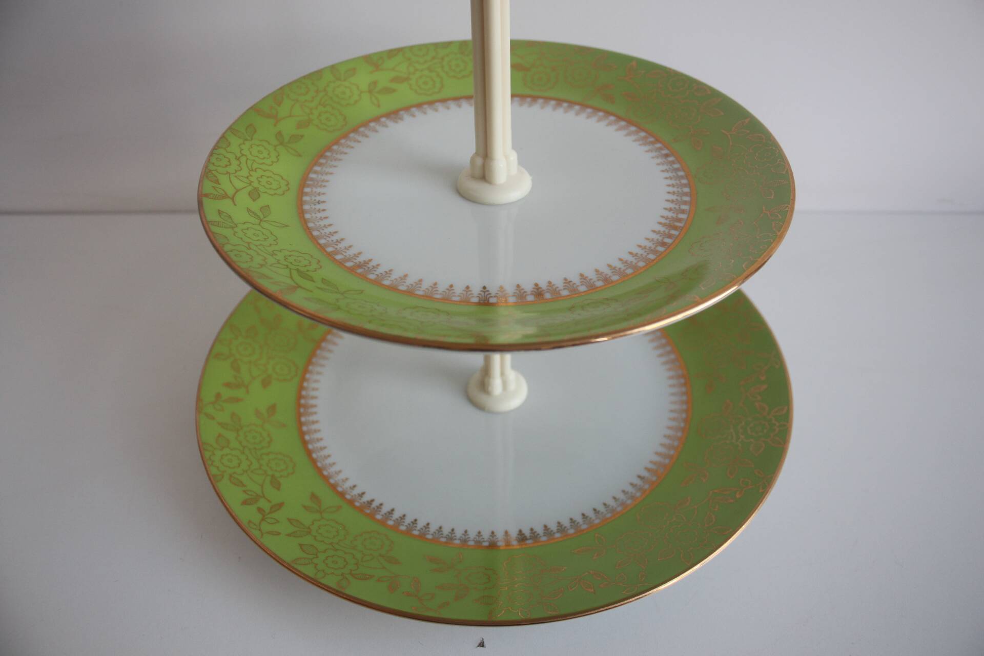 Multi-tiered porcelain tray, Stará Role porcelain, Czechoslovakia, 1950s.
