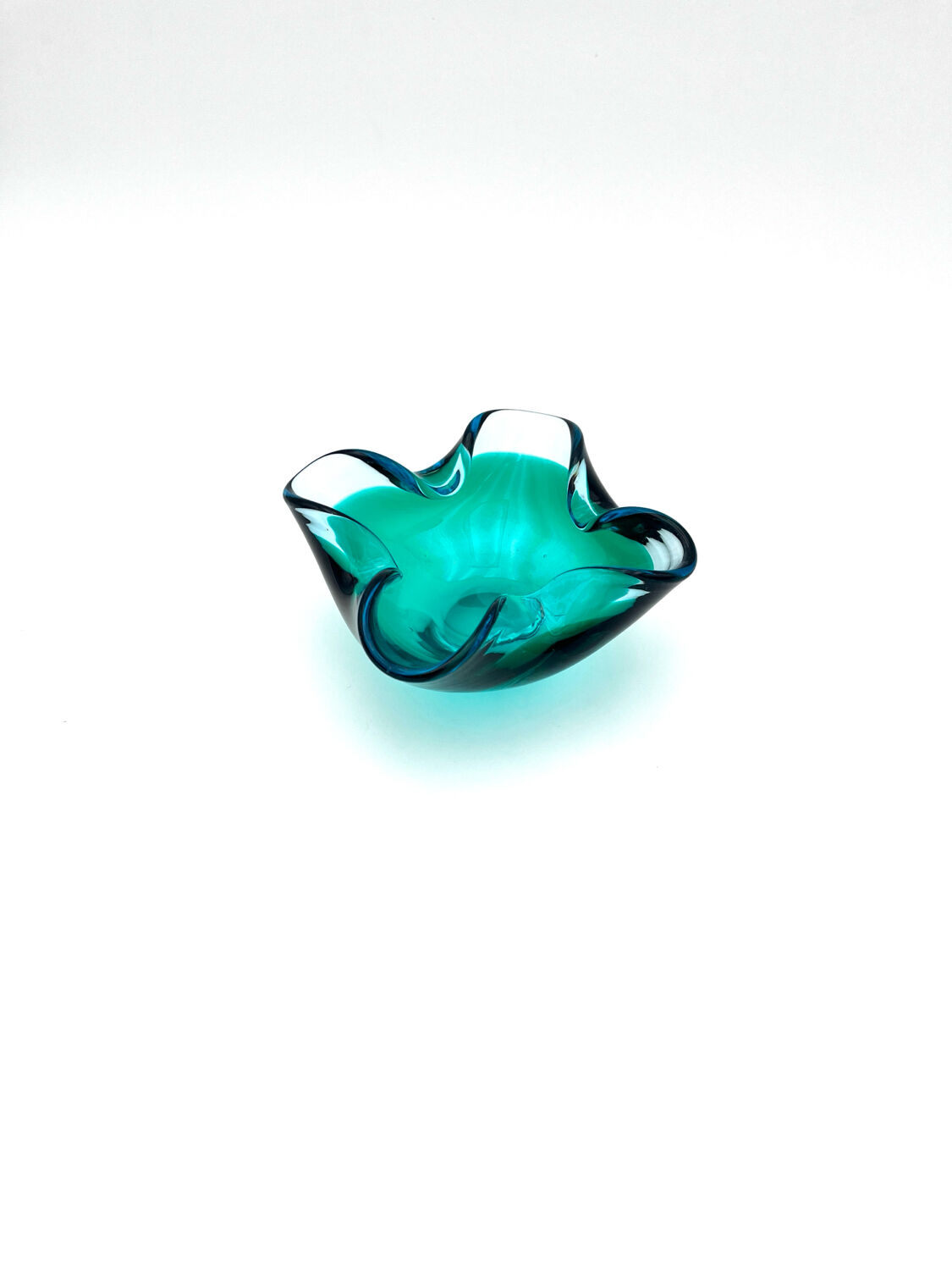 Murano Sommerso bowl - Flavio Poli - Sapphire Blue & Emerald