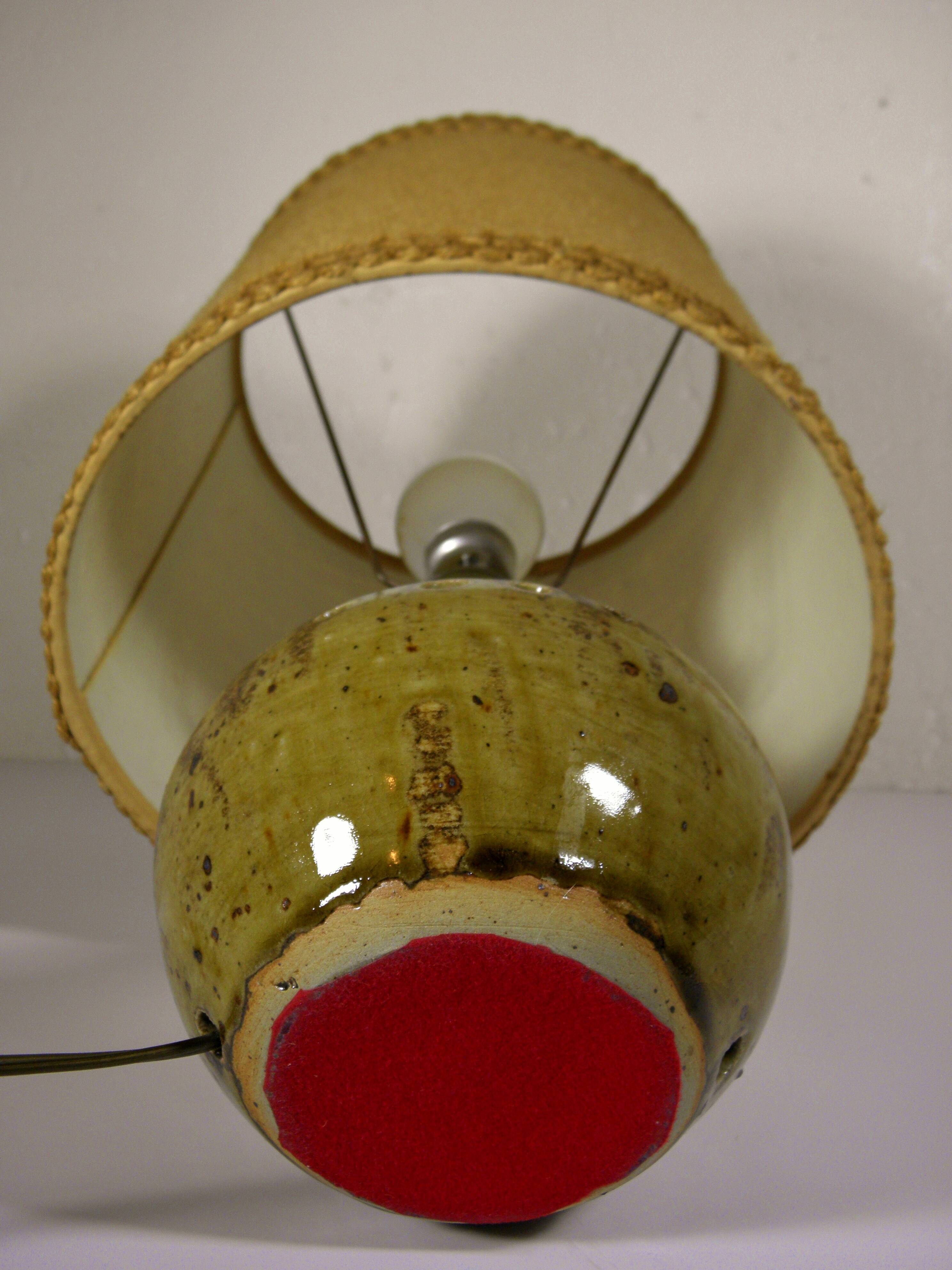Lampe en gres années 70