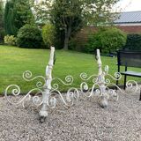 Pair of large chandeliers