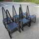6 curved wooden chairs, Sibau Italy circa 1970