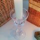 Glass candle holder