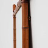 20th century rectangular faux bamboo wall mirror, France ca. 1960