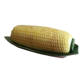 Box butter dish corn cob in slip